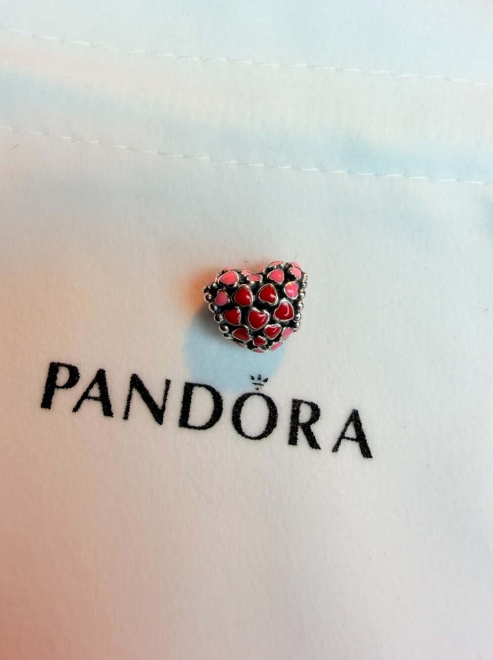 Pandora Red Heart Cluster Charm